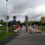 V Českých Budějovicích se opravuje  lávka pro pěší a cyklisty.