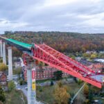 Stavba mostu Gottleubatalbrücke v německé Pirně má za sebou šestý výsuv